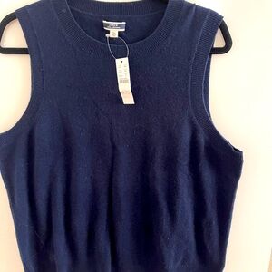 J. Crew Cashmere vest navy NWT sz xl